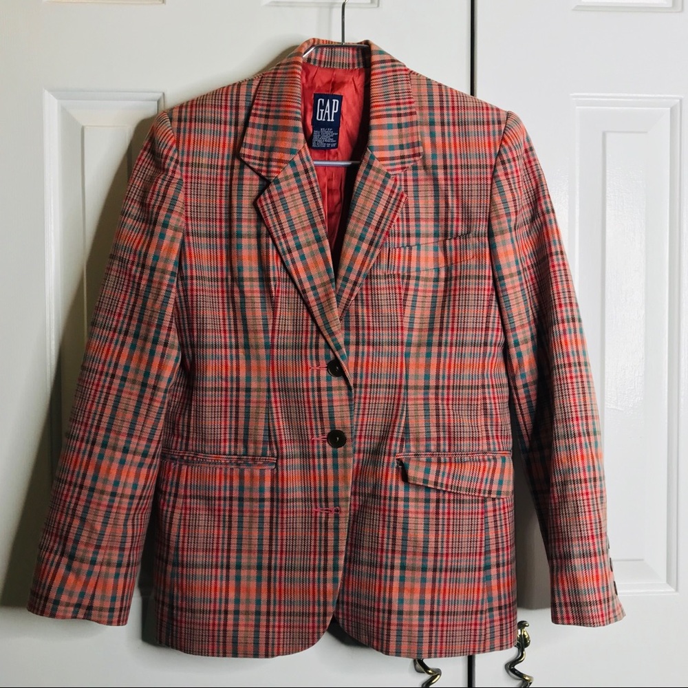 GAP Vintage Plaid Blazer XS/TP